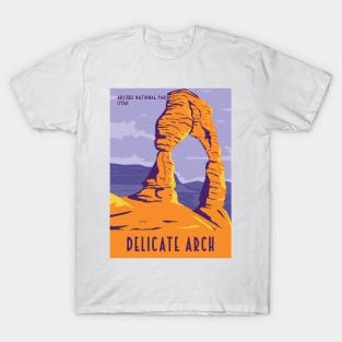 WPA Poster of Delicate Arch in Arches National Park, Moab Grand County, Utah T-Shirt